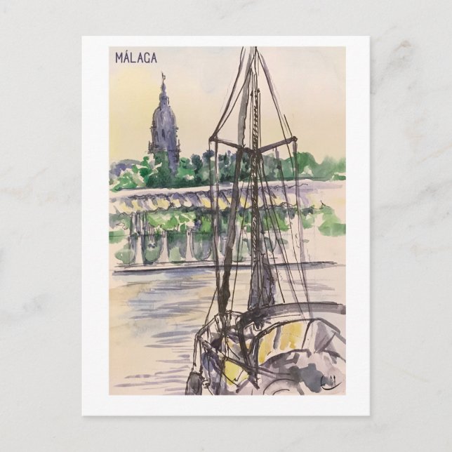 Skethchbook pages. Málaga m22 Postcard (Front)