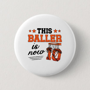 Sketll 10th Birthday Boy Ten Year Old Sketll Playe 6 Cm Round Badge