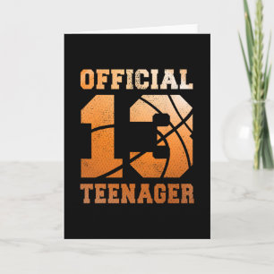 Sketll 13th Birthday Official Teenager Boy 13 Year Card