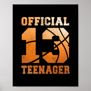 Sketll 13th Birthday Official Teenager Boy 13 Year Poster