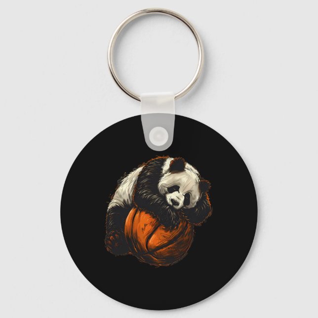 Sketll Artwork Drawing Panda Bear Sketll Lover  Key Ring (Front)