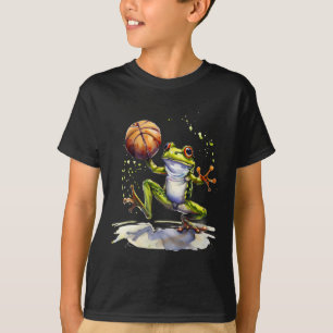 Sketll Artwork Frog Toad Watercolor Sketll Lover T-Shirt