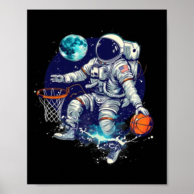 Sketll Astronaut Drawing Artwork Sketll Lover  Poster (Front)