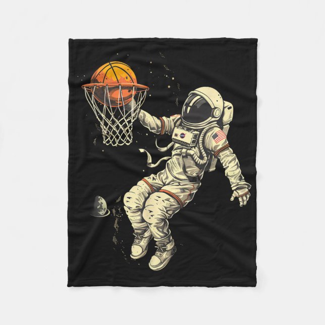 Sketll Astronaut Drawing Sketll Lover Slam Dunk  Fleece Blanket (Front)