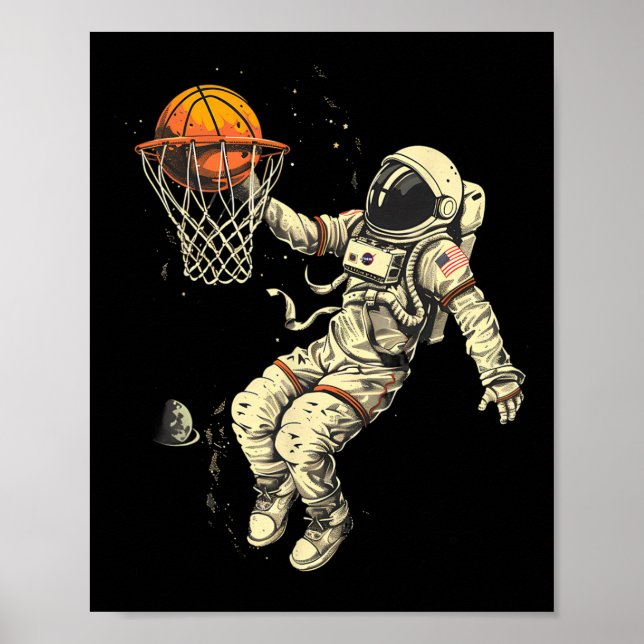 Sketll Astronaut Drawing Sketll Lover Slam Dunk  Poster (Front)