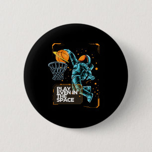 Sketll Astronaut Dunkin Play Sketll Even In Space  6 Cm Round Badge