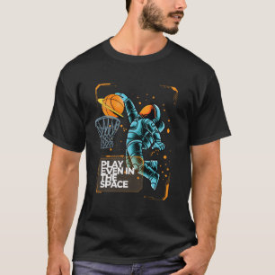 Sketll Astronaut Dunkin Play Sketll Even In Space T-Shirt