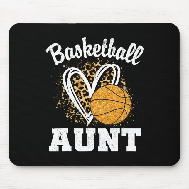 Sketll Aunt Leopard Heart  Mouse Pad (Front)