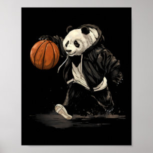 Sketll Bear Animal Art Sketll Hoop Panda Drawing  Poster