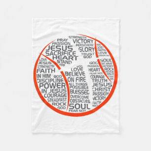 Sketll Christian Athlete Jesus Fleece Blanket