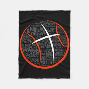 Sketll Christian Athlete Jesus Fleece Blanket
