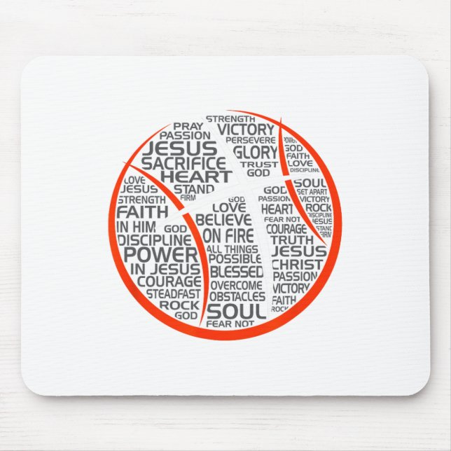 Sketll Christian Athlete Jesus  Mouse Pad (Front)
