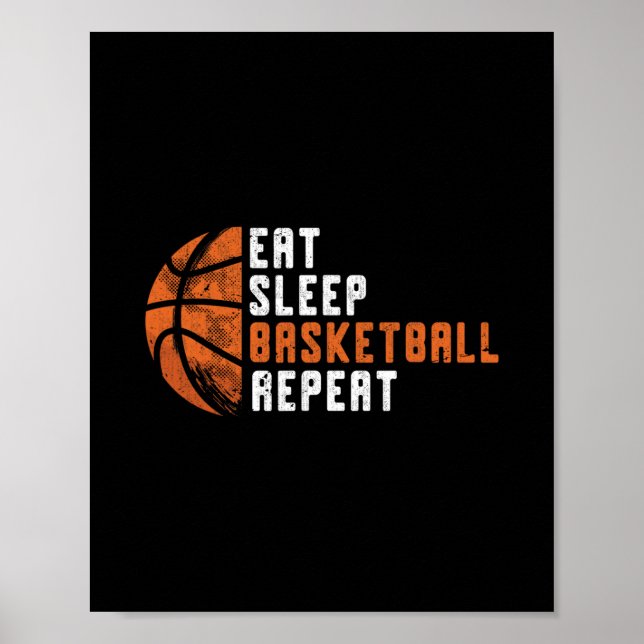 Sketll Coach Eat Sleep Sketll Repeat Sketll  Poster (Front)