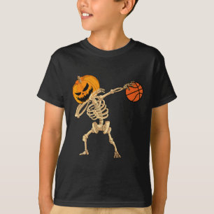 Sketll Dabbing Skeleton Men Boys Halloween Sketll T-Shirt