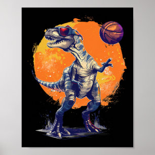 Sketll Dino T-rex Artwork Drawing Sketll Lover  Poster