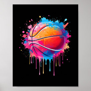 Sketll Drip Splash Boys Tie Dye Colorful Sketll Te Poster