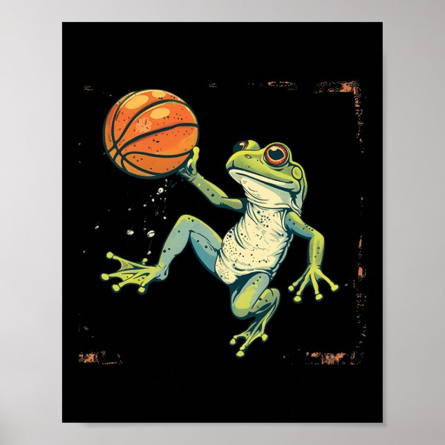 Sketll Frog Drawing Artwork Toad Sketll Lover  Poster (Front)