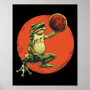 Sketll Frog Drawing Toad Artwork Sketll Lover Poster
