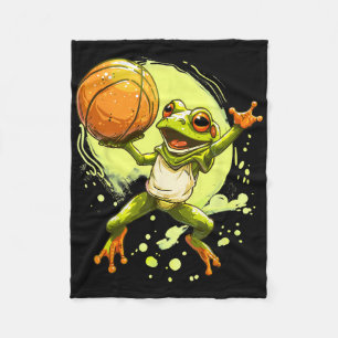 Sketll Frog Toad Sketll Lover Watercolor Artwork  Fleece Blanket