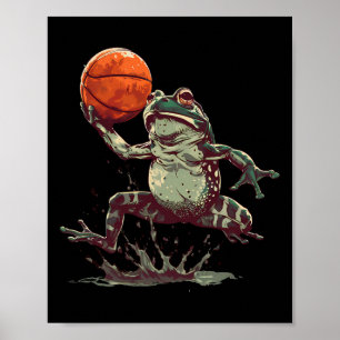 Sketll Frog Toad Watercolor Sketll Hoop Animal Art Poster