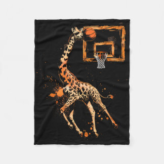 Sketll Giraffe Slam Dunk Drawing Sketll Lover  Fleece Blanket