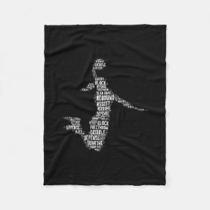 Sketll Girl Dunk Words Player Women Girls Kid Teen Fleece Blanket