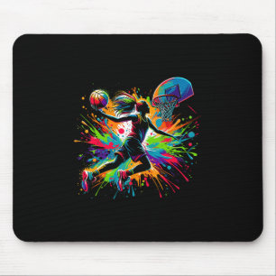 Sketll Girl Graffiti Mouse Pad