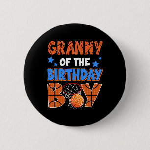 Sketll Granny Of The Birthday Boy Family Matching 6 Cm Round Badge