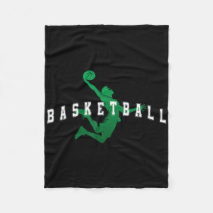 Sketll Green Team Player Varsity Text Fleece Blanket