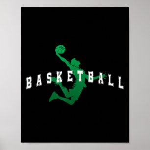 Sketll Green Team Player Varsity Text Poster
