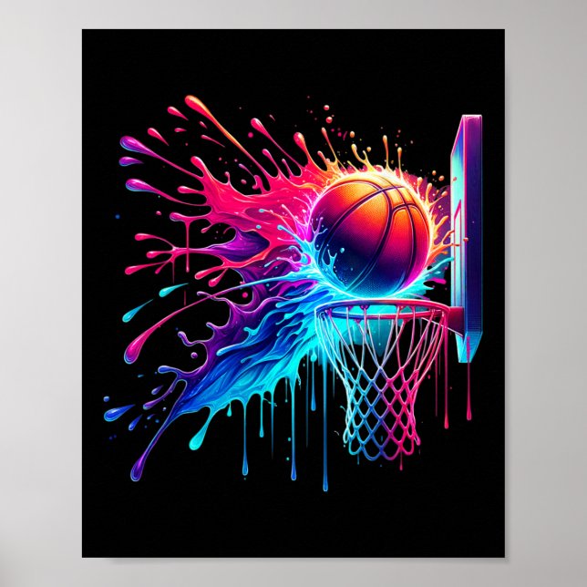 Sketll Hoop Net Shirt For Boys Men Teen Ice Cream  Poster (Front)