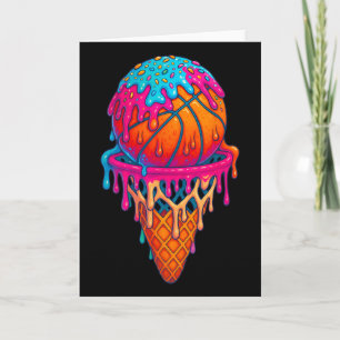Sketll Ice Cream Drip Cone Boys Girls Youth Sketll Card