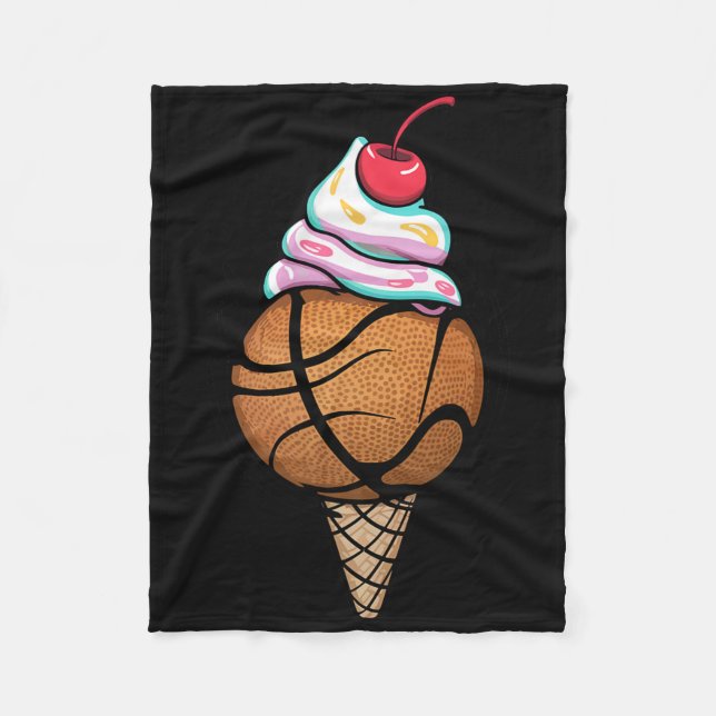 Sketll Ice Cream Sketll 1  Fleece Blanket (Front)
