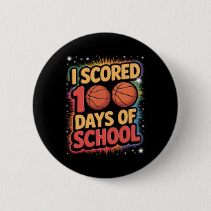 Sketll Kid I Scored 100 Days Of School 6 Cm Round Badge