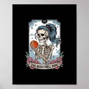 Sketll Mom Tarot Card Skeleton Sketll Mothers Day Poster