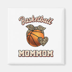 Sketll Mommom Ndana Leopard Heart Fans Mother's Da Magnet
