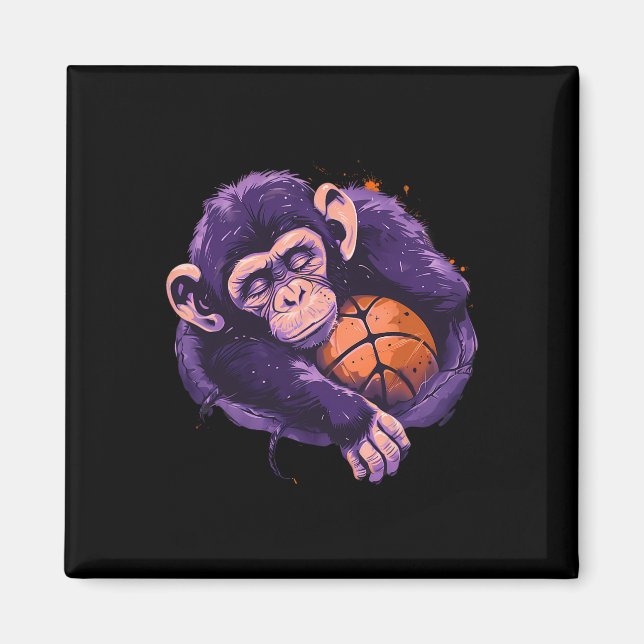 Sketll Monkey Animal Art Drawing Sketll Lover  Magnet (Front)