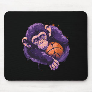 Sketll Monkey Animal Art Drawing Sketll Lover Mouse Pad