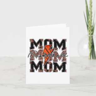 Sketll Mum Leopard Lightning Bolt Sketll Game Day Card