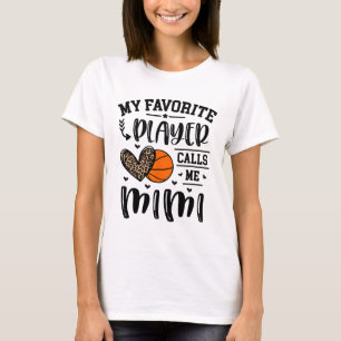 Sketll My Favourite Player Calls Me Mimi Heart Gra T-Shirt