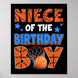 Sketll Niece Of The Birthday Boy Family Matching Poster