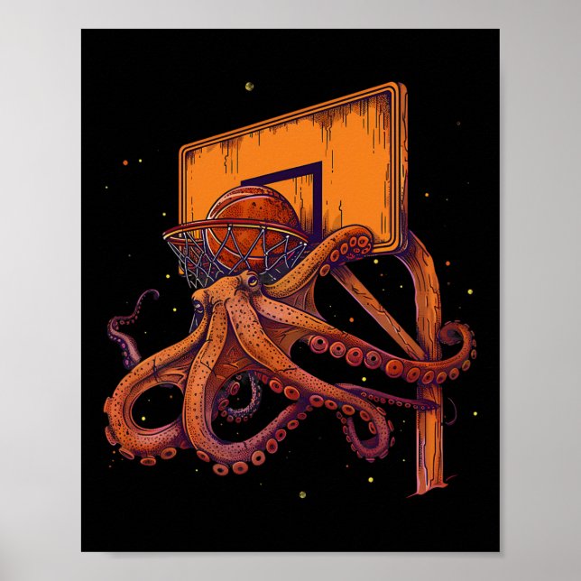 Sketll Octopus Sketll Lover Artwork Slam Dunk  Poster (Front)
