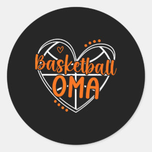 Sketll Oma Heart Oma Of A Sketll Player Oma Classic Round Sticker
