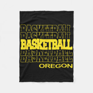 Sketll Oregon In Modern Stacked Lettering  Fleece Blanket
