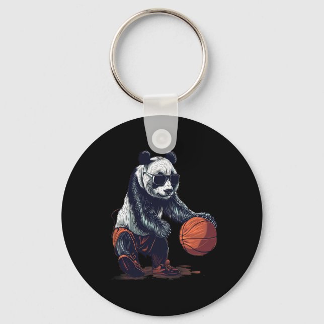 Sketll Panda Bear Artwork Drawing Sketll Lover  Key Ring (Front)