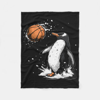 Sketll Penguin Nature Artwork Sketll Hoop Splash  Fleece Blanket