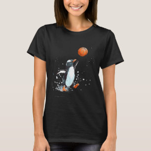 Sketll Penguin Splash Nature Artwork Sketll Hoop  T-Shirt