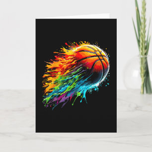 Sketll Player Colorful Tie Dye Sketll Ll Card
