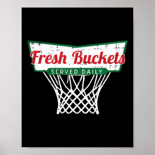 Sketll Player Fresh Buckets Ller Men Boys Kids Tee Poster