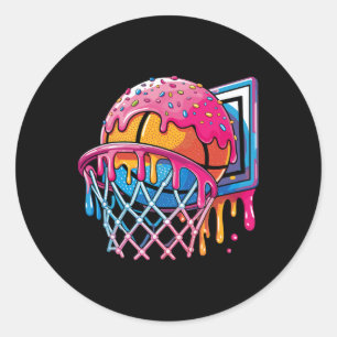 Sketll Player Ice Cream Sketll Hoop Drip  Classic Round Sticker
